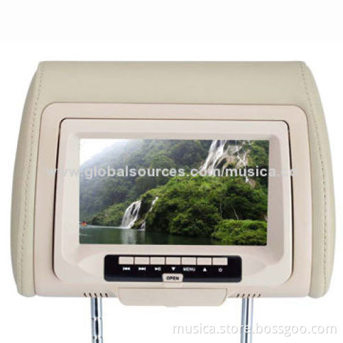 7-inch car headrest pillow monitor with touchscreen